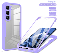 Coque de Téléphone Intégrée Coque-Film pour Infinix Hot 60 Pro Plus 4G, Étui de Protection Antichoc à Couverture Complète pour la Série Infinix