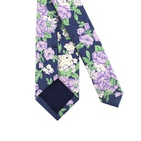 Cravates en coton faites à la main pour hommes, bleu marine, lilas, vert mauve, pour mariage, coupe slim et étroite, vente en gros Chine