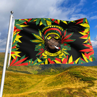 Logo personnalisé bannière produit promotionnel 48h livraison rapide 3x5ft 100% polyester extérieur décoratif personnalisé indiens fumée drapeau