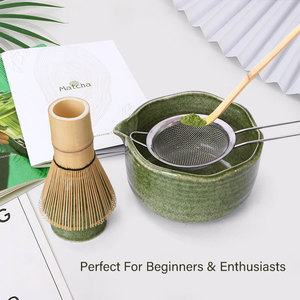 AMULYN Ensemble de fouets <span class=keywords><strong>à</strong></span> <span class=keywords><strong>matcha</strong></span> japonais <span class=keywords><strong>en</strong></span> <span class=keywords><strong>bambou</strong></span>, Chasen <span class=keywords><strong>à</strong></span> 100 dents, Kit de cérémonie du thé avec bol et cuillère, Emballage <span class=keywords><strong>en</strong></span> boîte cadeau pour la vente <span class=keywords><strong>en</strong></span> gros - Product Image 5
