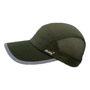 RTS Wholesale fashion mesh breathable hats golf hats reflective stripe sport cap baseball cap hat for outdoor