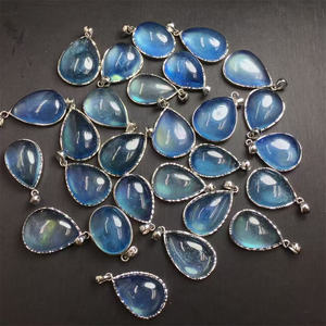 งานฝีมือคริสตัลควอตซ์บำบัดแบบขายส่ง เงินแท้ 925 พร้อมจี้อะความารีนสำหรับตกแต่ง - Product Image 6