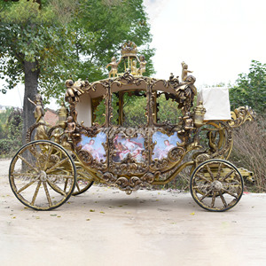 Nuevo Diseño 2026: Carruaje Eléctrico Real para Bodas, Estilo Princesa Cenicienta, sin Caballos, 4 Ruedas, 4-6 Asientos, para Paseos Turísticos y Bodas Románticas - Product Image 5