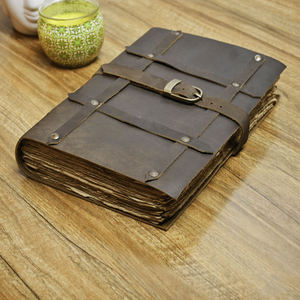 Personalized Genuine Leather Journal <b>A5</b> Vintage Notebook with Deckle Edge Paper Handmade Leather <b>Diary</b> Planner Writing Notebook - Product Image 4