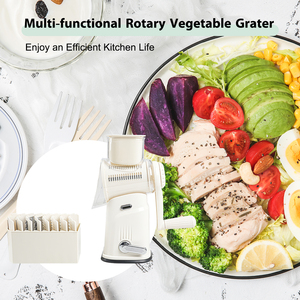 Wholesale 5 in 1 Kitchen Gadget Rotary Cheese Grater Slicer Multifunctional Manual Slicer <strong>Vegetable</strong> <strong>Shredder</strong> - Product Image 2
