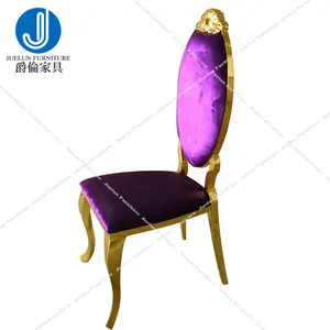 Silla de spa de lujo Silla de salón de oro SILLA DE trono para rey púrpura