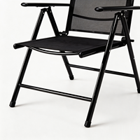 Chaise de pêche d'extérieur légère et portable à cadre métallique, prix de gros, chaise pliante inclinable de plage réglable en 7 positions