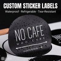 Autocollants personnalisés en PVC transparent avec code QR, étiquettes autocollantes imperméables avec logo pour l'emballage et la publicité