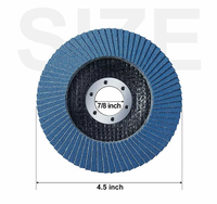 Siap Kirim SATC 200PCS 4-1/2" Zirconia Flap Discs 40/60/80/120 Set Campuran Grit untuk Pengamplasan Kayu Logam Plastik dengan Mesin Gerinda Sudut.