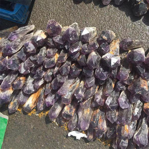 Hohe Qualität Erstaunlich Großer Amethyst Roh punkt Roh lila Amethyst Drachen zahn Zauberstab Punkte Zähne - Product Image 5