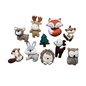 ตุ๊กตาผ้ากำมะหยี่รูปสัตว์ในป่าของเล่นตุ๊กตาหมีจิ้งจอกหมีน่ารัก - Product Image 1