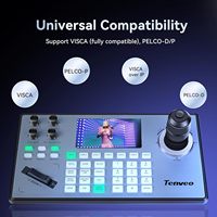 Controlador de Cámara PTZ con Teclado Joystick y Pantalla LCD TFT de 4D y 5 Pulgadas para Videoconferencias TENVEO KB200RPO, Suministro de Fábrica con Buen Precio