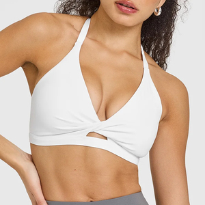 <span class=keywords><strong>Reggiseno</strong></span> sportivo yoga leggero a taglio basso <span class=keywords><strong>con</strong></span> fascia intrecciata sul davanti, <span class=keywords><strong>spalline</strong></span> regolabili e coppe imbottite rimovibili - Product Image 3