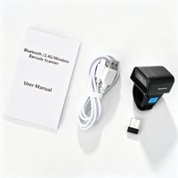 Escáner de Código de Barras de Anillo Portátil JR Z01, Bluetooth 2.4G Inalámbrico, Lector USB 3 en 1 para Logística de Almacén y Conteo de Inventario