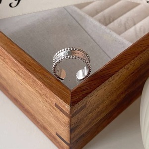 S925 Sterling <b>Silver</b> Korean Style Letter <b>Ring</b> Wide Face Open Index Finger Unisex Jewelry Gift - Product Image 4