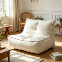 Fauteuil lounge individuel moderne et confortable en chenille imperméable, compact, pour la détente