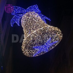 Lumières de Noël en forme de cloche 3D avec cadre métallique pour l'affichage dans les rues et les centres commerciaux - Product Image 3