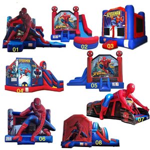 Spider-Man phiêu lưu kết hợp bơm hơi siêu anh hùng nhà bị trả lại với trượt MOONWALK Bouncer để bán trẻ em bên giải trí - Product Image 6