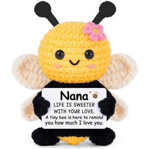 Cadeau de soutien émotionnel en crochet pour la fête des mères, anniversaire, pour maman, nouvelle maman, future maman, adorable abeille en crochet faite à la main - Product Image 3