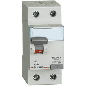 Interruptor Diferencial Bticino Salvavita 25A 0.3A 2P AC para Montaje en Riel DIN - Product Image 1