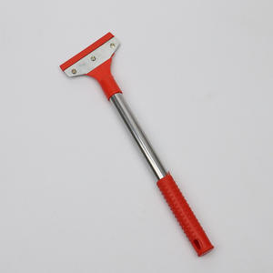 Grattoir de nettoyage de vitres à poignée rouge 38 cm en acier inoxydable durable, raclette de nettoyage de fenêtres - Product Image 2