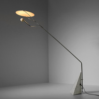 Lampadaire LED moderne à bras articulé avec base en marbre, CRI élevé Ra80, lumière chaude à lumière du jour pour salon