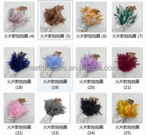 Wholesale SHC Brand Detachable Ostrich <strong>Feather</strong> Slap Bracelet Sleeves Red Wrist <strong>Cuffs</strong> for Women Dyed Pattern 10-15cm - Product Image 6