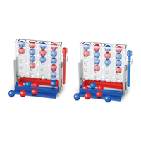 Jeu de Table Interactif Éducatif de Bataille de Stratégie : Jeu de Billes en Plastique « Aligner 4 » pour Enfants – Amusement à Domicile