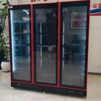 Réfrigérateur commercial à triple porte pour bar, refroidisseur de vin, contrôle numérique, dégivrage automatique, sans givre, étagères réglables