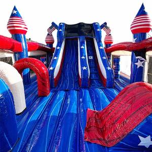 Aire de jeux gonflable géante drapeau américain, étoiles et rayures patriotiques, toboggan gonflable, château gonflable, terrain de jeux gonflable Old Glory - Product Image 3