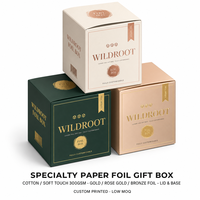 Boîte cadeau personnalisée en papier spécial avec dorure à chaud pour perruques et cosmétiques, or, or rose, bronze, faible MOQ, double face, fermeture à rabat pour marques