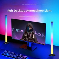 Lampe de table LED RGB à intensité variable, commande tactile, design minimaliste, en PVC, lumière de bureau à changement de couleur pour chambre et salon
