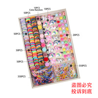 Meilleures Ventes Dernier Design Assortiment Mixte 780 Pièces/Boîtes Filles Adorables Élastiques à Cheveux, Pinces et Barrettes Accessoires pour Filles