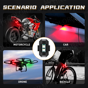 Luz LED estroboscópica de advertencia para Dron, <span class=keywords><strong>Mini</strong></span> indicador de advertencia RGB, carga USB, grúa de motocicleta, camión, Suv, <span class=keywords><strong>2022</strong></span>, superventas - Product Image 5