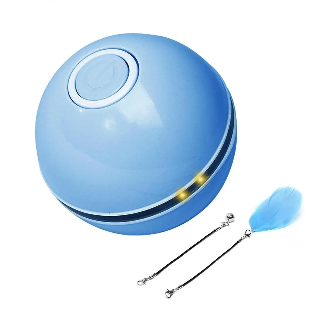 Wholesale amazon popular pet products USB light-emitting smart cat ball LED cat self-healing cat toys