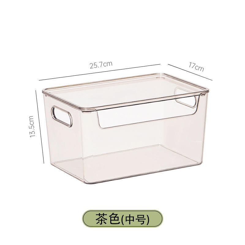 Brown medium-with lid-stackable