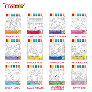 Livre de <span class=keywords><strong>coloriage</strong></span> <span class=keywords><strong>à</strong></span> l'aquarelle éducatif Keybaby, 12 thèmes, 8 pages, jouet artistique et créatif facile <span class=keywords><strong>à</strong></span> utiliser pour les enfants - Product Image 2