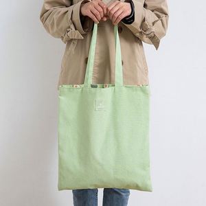 Makeway Wholesale Custom Logo Printed Eco Friendly Reusable Organic Calico Canvas Tote <b>Bag</b> Letter <b>Waterproof</b> Shopping <b>Bags</b> - Product Image 2