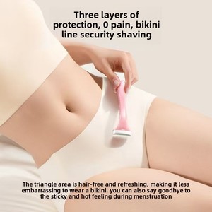 Mini Afeitadora, Micro Afeitadora para Mujer, Depilación Íntima, Labios, Cuchilla con Red Protectora Antiarañazos, Manual, para Piernas, Axilas, No Desechable - Product Image 3