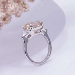 Elegante Anillo de Plata 925 con Acabado en Oro Rosa y Moissanita, Diseño Brillante para Propuesta de Matrimonio, Regalo de Aniversario, Joyería - Product Image 2