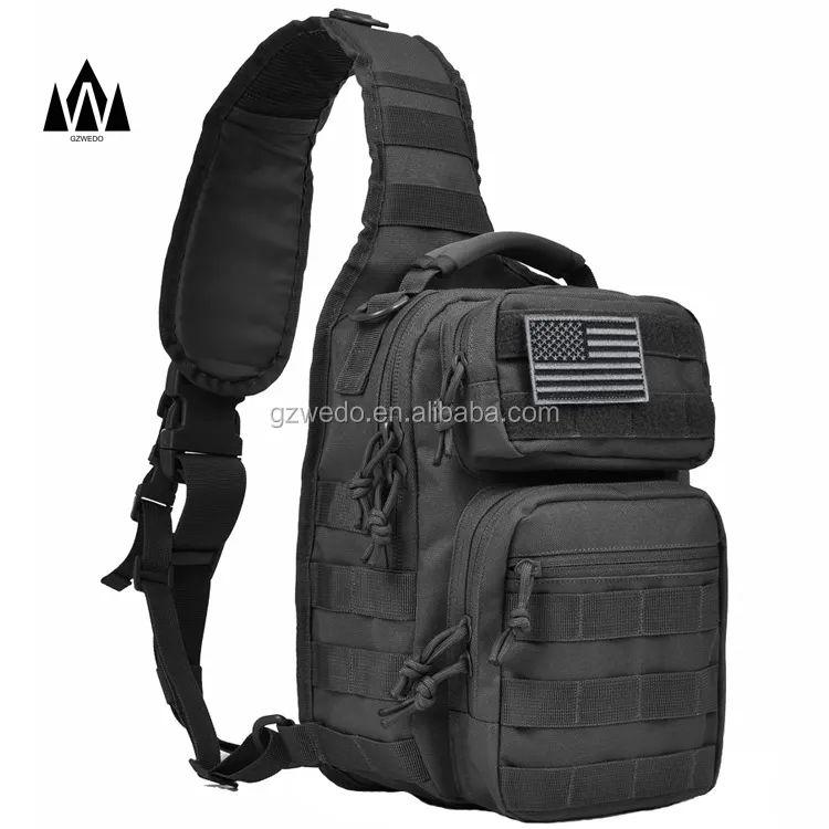 Waterproof Men Women Tactical Sling Bag, EDC Crossbody Shoulder Sling Bag Backpack for Mens Travel