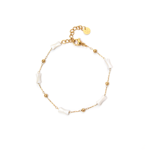 Fine <b>Beaded</b> <b>Bracelet</b> 316L Stainless Steel PVD <b>Gold</b> Plating Sustainable Resistant Jewelry for Women - Product Image 2