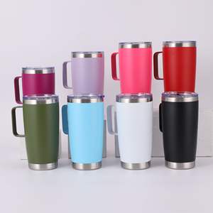 แก้วน้ำสแตนเลส304เก็บความร้อนสุญญากาศ20ออนซ์ที่จับถ้วยกาแฟสำหรับเดินทางเก็บความร้อน6-12ชั่วโมง - Product Image 3