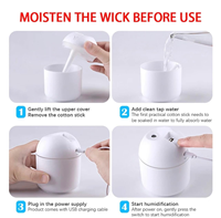 Mini humidificateur d'air portable, diffuseur d'arômes, petit diffuseur d'huiles essentielles, diffuseur de parfum pour la maison ou la voiture