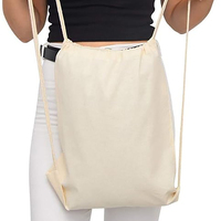 Sac à dos en coton avec cordon de serrage Sac de sport en toile Sac de sport à cordon pour hommes et femmes