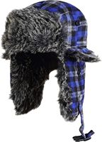 Bomber personnalisé de haute qualité en fourrure véritable à carreaux en cuir aviateur Logo trappeur chapeau imperméable hiver Trooper chapeau 3D broderie plage