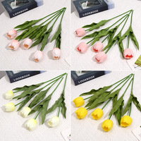 Aierflorist Mini Tulipe Artificielle en PU, Fleur à l'Aspect Réel, Décoration d'Intérieur, Accessoires de Photographie de Mariage, Fleurs Artificielles en Gros pour la Décoration