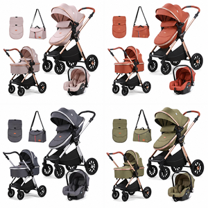 Coches Para Bebes. Luxury Carriage Stroller Baby <strong>4</strong> in 1 Kinderwagen Foldable Baby Stroller <strong>Pram</strong> 3 in 1 With Car Seat - Product Image 3