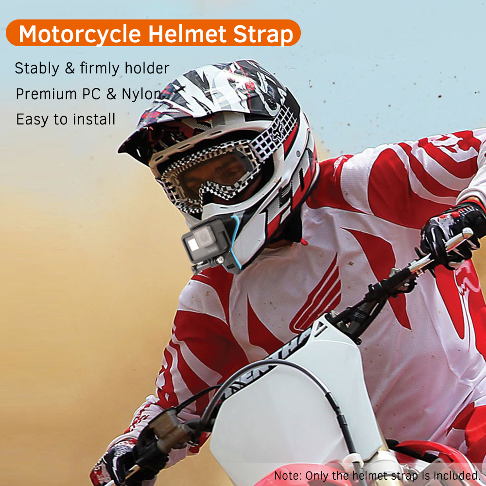Support Casque Moto Pour Caméra D'Action - Fixation Menton Antivibration Avec Clip Téléphone