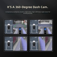 Caméra de tableau de bord panoramique AHD 1080P Vision Nocturne King 360 avec caméra de recul HD dédiée pour vue arrière et latérale, compatible tension standard